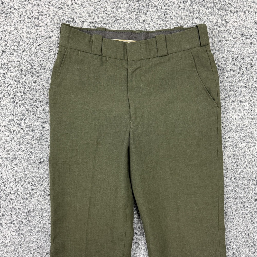Vintage National Park Service Pants Mens 31x30 Green Wool Blend R&R Uniforms - Picture 5 of 15